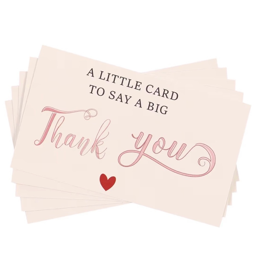 100✨Thank You Cards with Heart Design